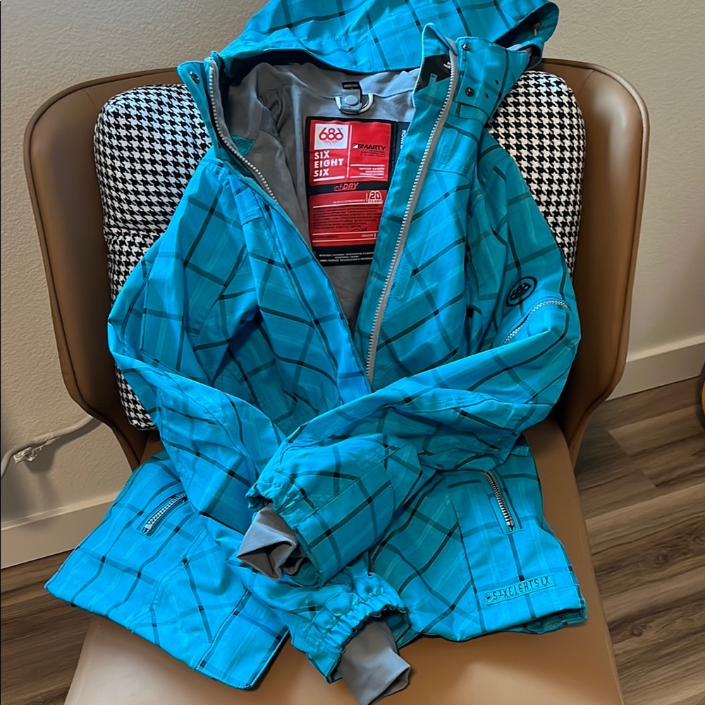 686 Blue Plaid Ski Jacket